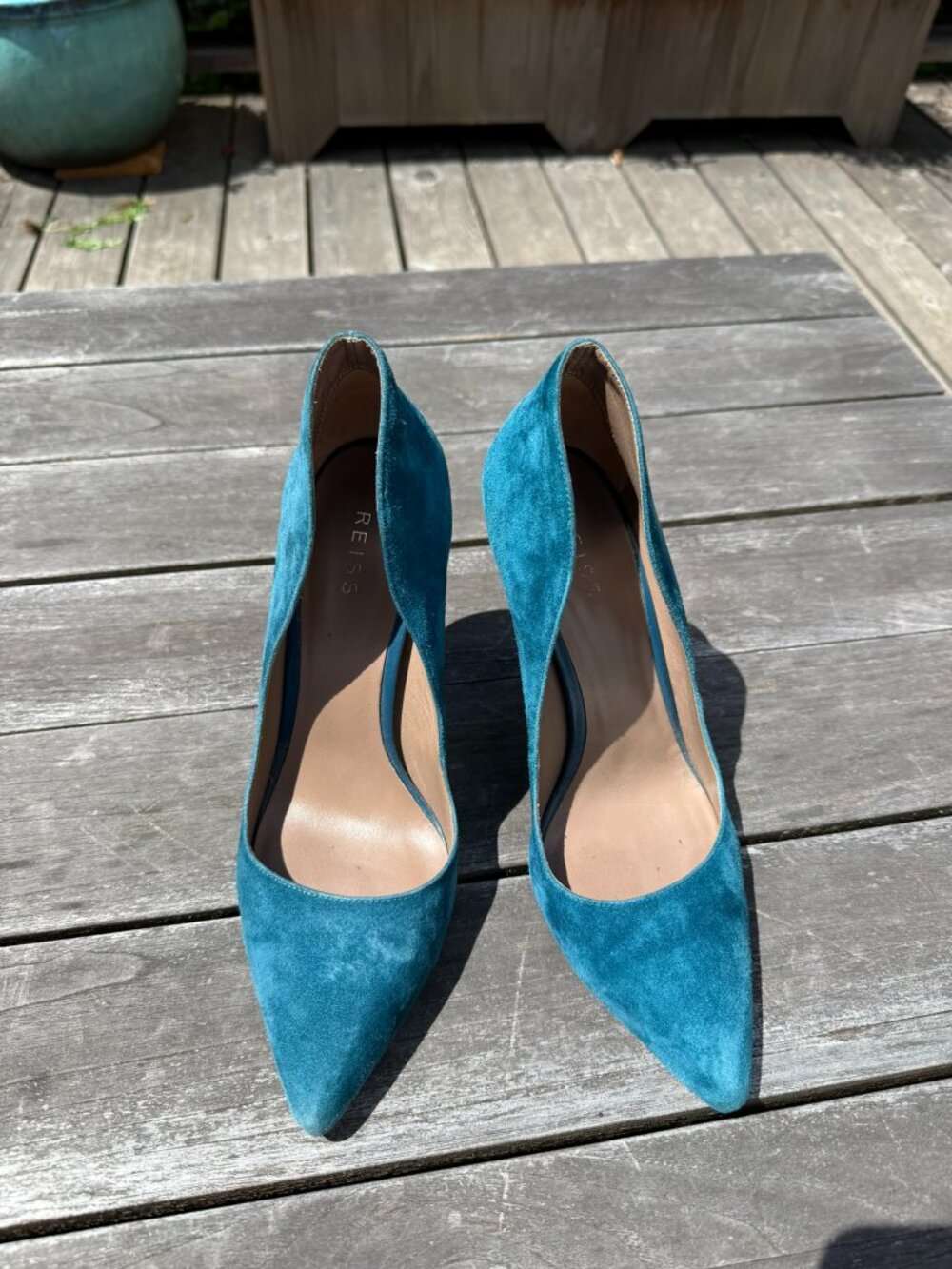 Reiss blue suede heels - Picture 1 of 4